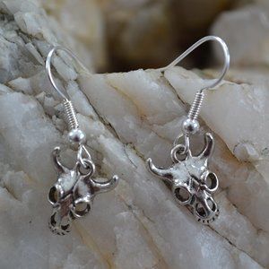 Cow Skull Earrings- Handmade